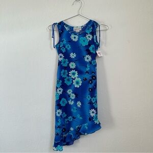 My Michelle Vintage Floral Blue Dress